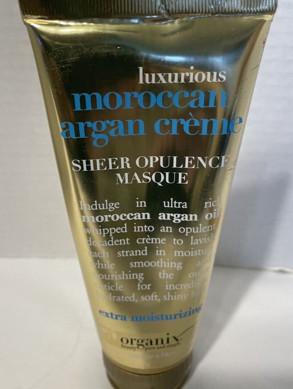 NEW OGX Luxurious Moroccan Argan Crème Sheer Opulence Masque 6.7fl.oz
